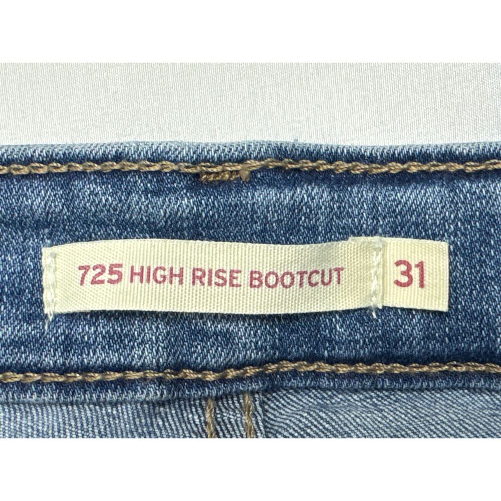 Levi's 725 Women's High Rise Bootcut Blue Jeans - Size 31x32 (30x30.5) - Picture 4 of 7